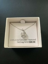 1/10 ct. tw. Genuine Diamond Sterling Silver Necklace