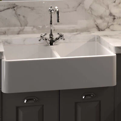 RAK Ceramics Gourmet GOSINK10 Lavello da cucina Belfast 10 ciotola doppia ceramica 2.0