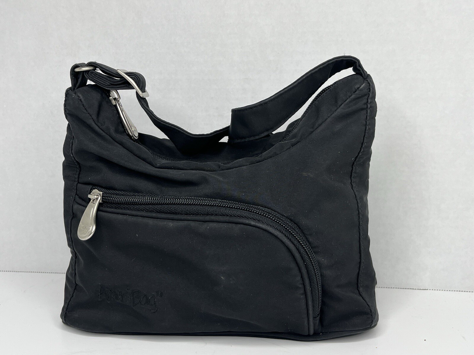 Ameri Nylon Healthy Mini Shoulder Bag Solid Black… - image 10