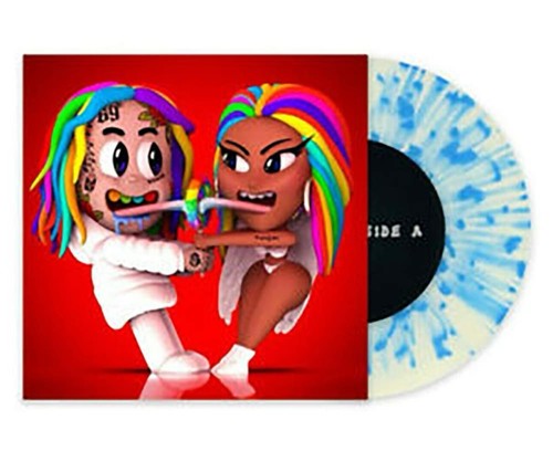 6ix9ine Nicki Minaj ‘Trollz’ 7 inch Vinyl White & Blue Splatter ~ 1 of 600 Made! - Picture 4 of 4