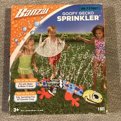 Banzai Goofy Gecko Sprinklers Fiil With Water Water It Grow - H