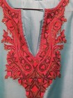 New Heritage Tunic Kurta Top Blouse Turquoise Silk Red Kashmir Hand Embroidery — photo 10