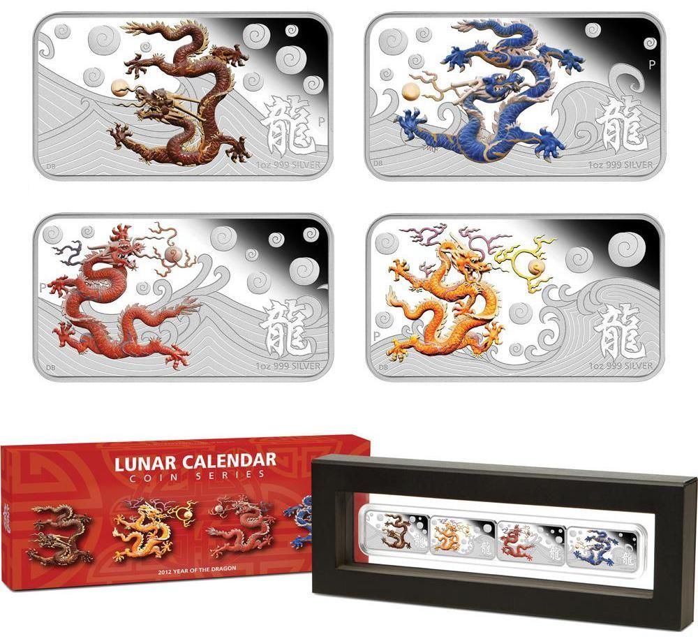 【健康・長寿・子宝】 瑪瑙⭐️月⭐️白シュガー⭐️トルマリン共生⭐️台座付き N111 Cook Islands 2012 4 x 1 Dollar Year of the Dragon RECTANGULAR