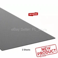 2 PACK Black HDPE Plastic Sheets 1/16 Thick x 12" X 12 High Density Polyethylene