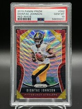 2019 Panini Prizm Diontae Johnson Rookie Red Wave /149 PSA 10 RC #352