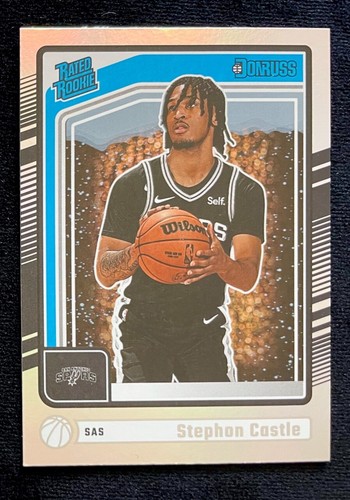 Stephon Castle 2024-25 Panini Donruss Winter Rated Rookie Holo Foil SP Card #244 - Picture 2 of 4