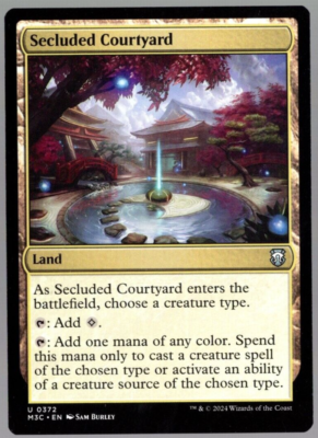 #ad Secluded Courtyard 0372 Non Foil Uncommon Modern Horizons 3 MTG Near Mint $1.64
