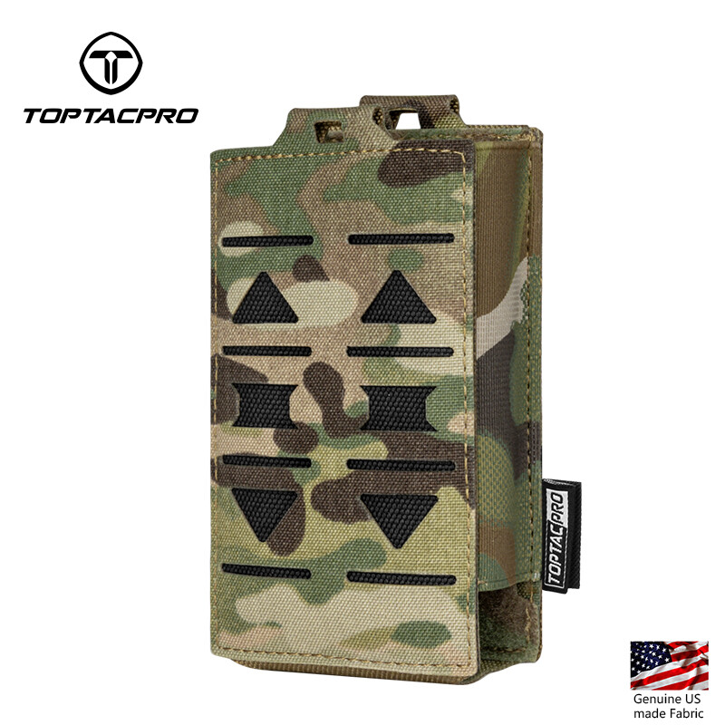 Poche Porte-chargeur TOPTACPRO MOLLE - Single Mag Carrier Pour M4, Coupe Laser, 5.56 Mm Airsoft