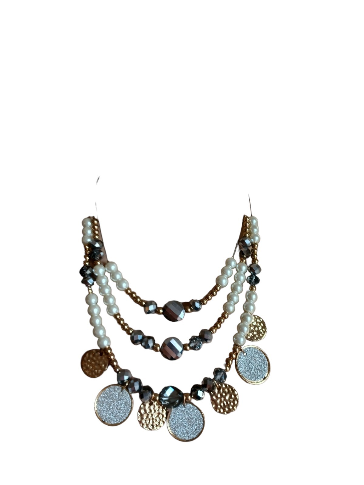 Statement Multicolor Beads Three Layers Strand Ch… - image 4