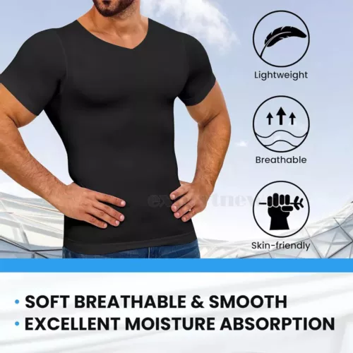 Camisas de compresión de manga corta Cool Dry para hombre, camiseta deportiva capa base - Imagen 12 de 22