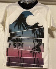 Gymboree NWT Sz 3 -4 Unisex Beautiful Shirt Short Sleeve Swimwear Palm Trees