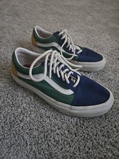 VANS Old Skool Skate Sneakers Blue/Green/Yellow Shoes Mens Size 5 Womens 6.5
