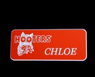 Hooters Uniform Chloe Name Tag Pin Cheerleader Bartender Casino Dealer Waitress  — photo 2
