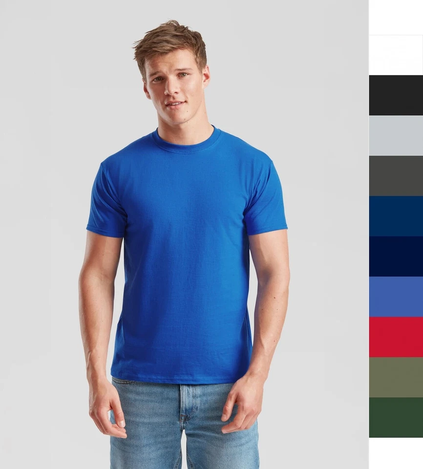 5er Pack Fruit of the Loom Herren Super Premium T-Shirt S-3XL in 13 Farben