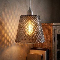 Modern Ceiling Light Shade Modern Ribbed Glass Pendant Lampshade Living Room