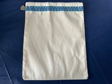 Tory Burch 12"x15" Drawstring DUST BAG for Shoes/Sml Purse wGold Logo Charm New 