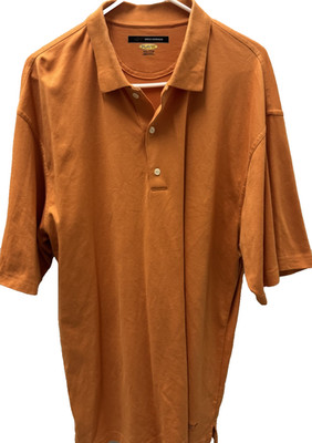 Greg Norman Golf/Polo Shirt, S/S, 2XL, Orange