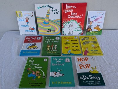 Lot 11 Dr. Seuss Beginner Books + How Grinch Stole Christmas & Places You'll Go