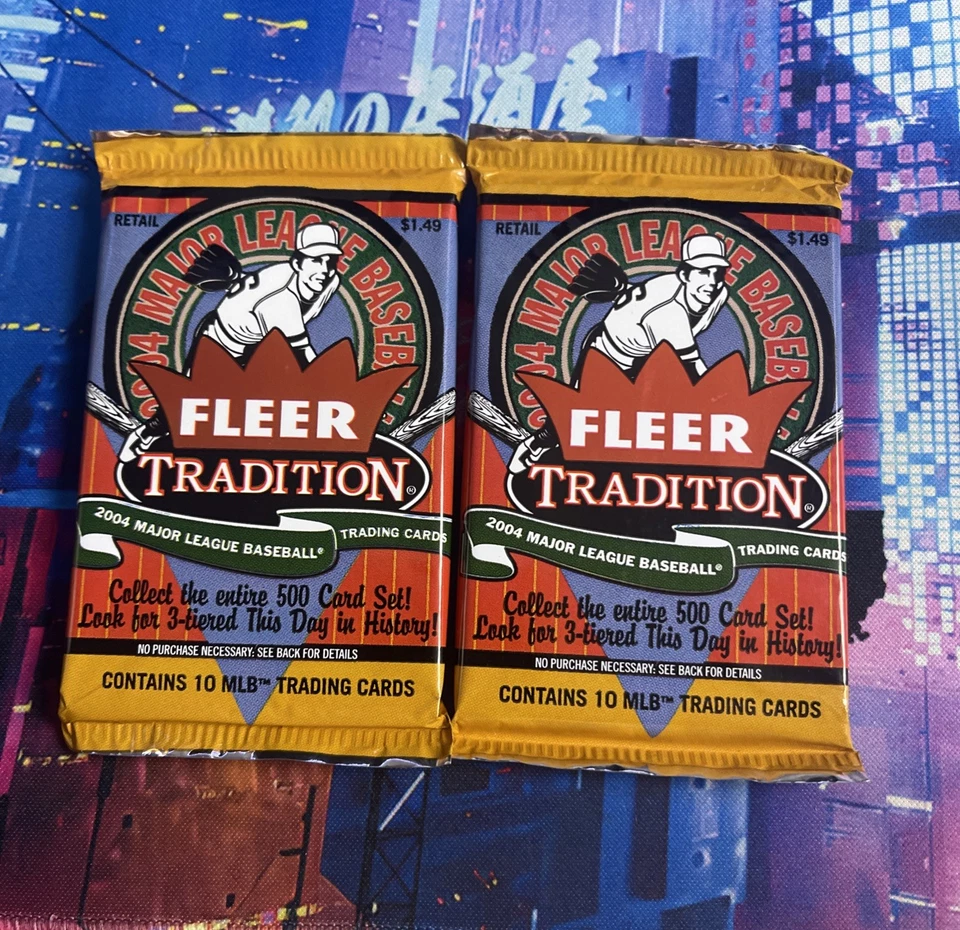 2 SEALED FLEER TRADITION 2004 MLB PACK!! - Image 2 of 4