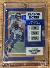 2021 Contenders Optic Matthew Stafford #15 Orange Prizm 18/50; MVP