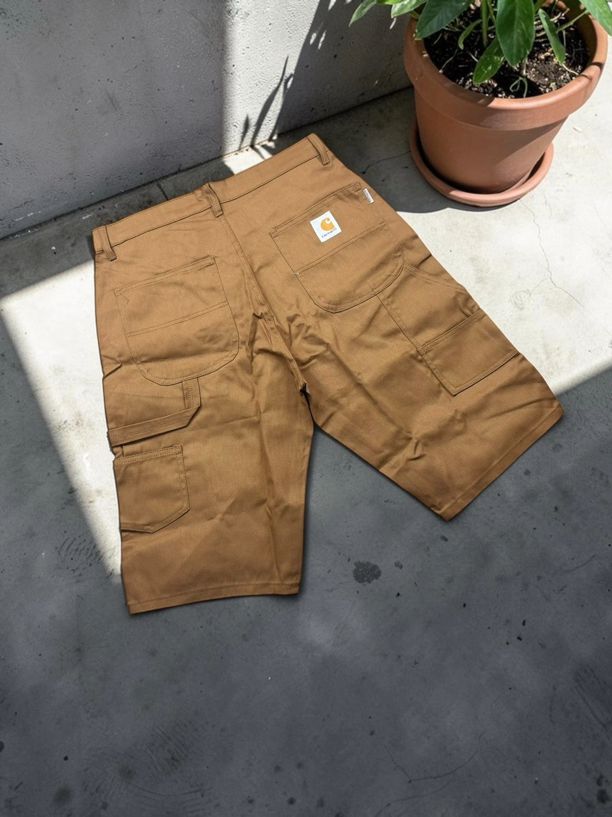 Carhartt Baggy Vintage Style Cargo Brown / Tan /Mustard Jort / Short W36/XL