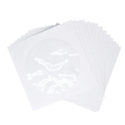 100 Pcs CD Storage Holder Pouches Pour Transparent