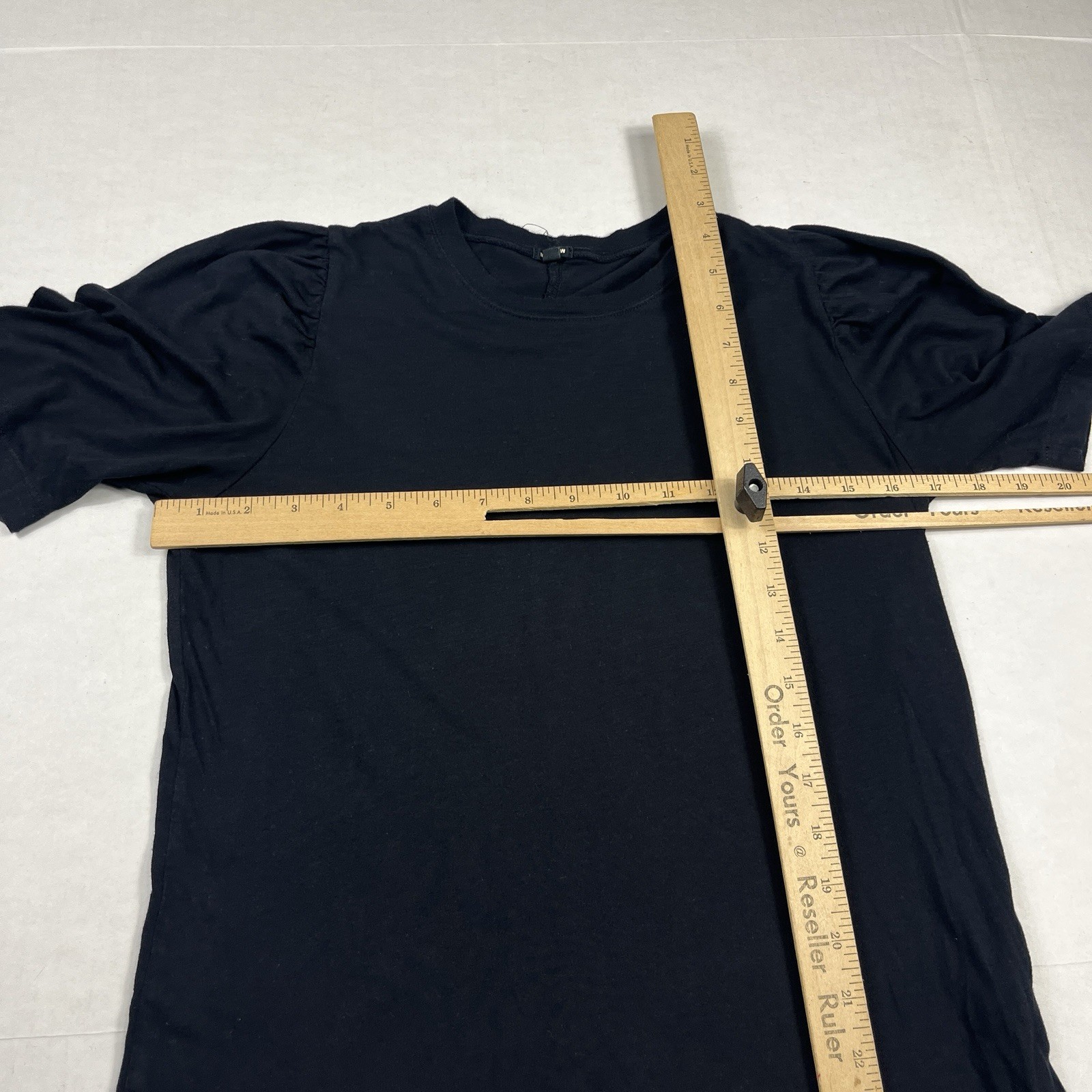 Monrow Basic Tee Black Essential Puff Sleeve T-Sh… - image 8