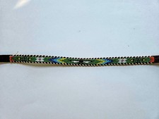 Vintage Ladies' Leather Belt Size Small Southwest Native Seed Beads Eagle 30.5"