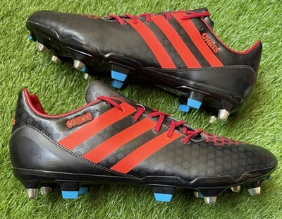 Adidas Predator Incurza SG Rugbyschuhe UK 10,5 Brandneu Schwarz Rot