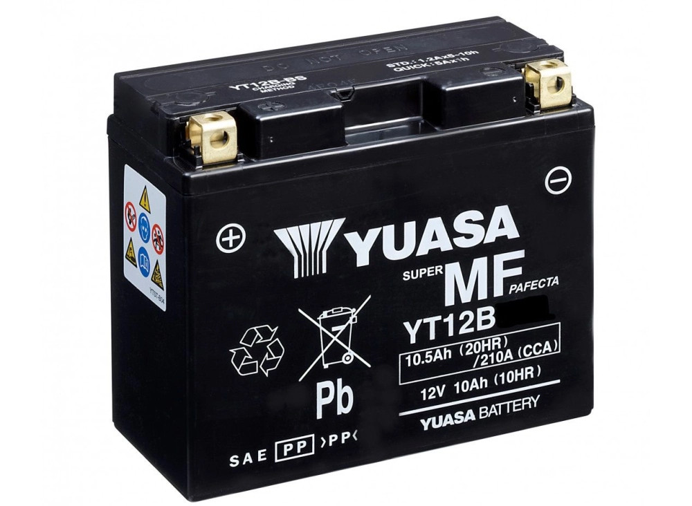 Batterie YUASA YT12B haute performance avec courant de démarrage 210A