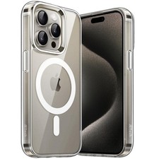 Cover Magnetica per iPhone 15 Pro Max Trasparente Compatibile con MagSafe