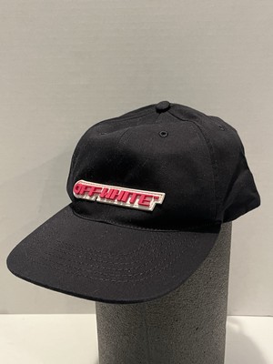 Off-White Virgil Abloh Baseball Dad Skater Cap Hat Logo Black Made In Italy