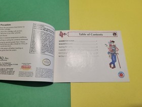 Where's Waldo Nintendo NES Instruction Manual Booklet ONLY