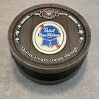 Vintage Pabst Blue Ribbon Beer Barrel Sign PBR Plastic Man Cave Bar Advertising