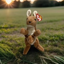 TY Beanie Baby Pouch the Kangaroo Retired Stuffed Animal Australian