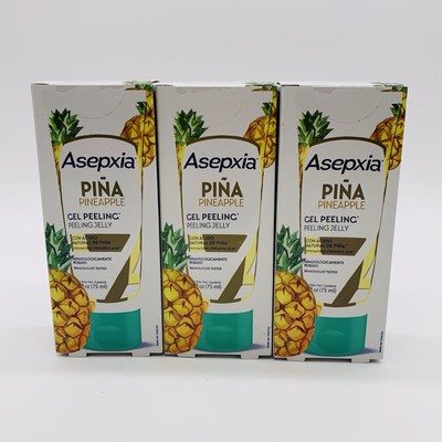 Asepxia Face Peel Facial Exfoliator Gel Peeling Jelly Natural Pineapple 3pk