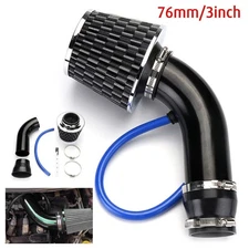 3" Car Cold Air Intake Filter Induction Kit Pipe Power Flow Hose System 76mm