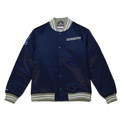 Dallas Cowboys NFL Mitchell & Ness Heavyweight Satin Jacke Navy-2XL