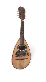 Antique Achille Lanfranco E Figlio Napoli Mandolin 8 String No 41