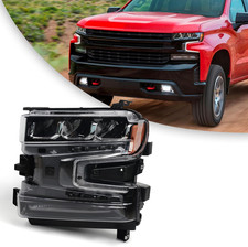 LED Headlight Assembly Compatible with Chevy Silverado 1500 2019 2020 2021 Left