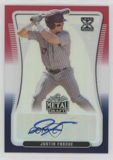2020 Leaf Metal Draft Red White & Blue Rainbow 6/10 Justin Foscue Auto 1b3w