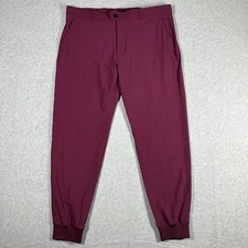 Greyson Golf Pants Mens 38 38x30 Montauk Jogger Tapered Stretch Burgundy