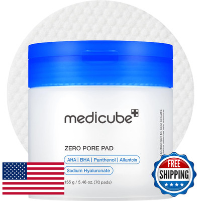 Medicube Zero Pore Pads 2.0 Dual-Textured Facial Toner Pads Exfoliation Pore Car