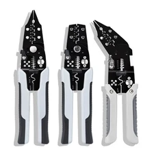 Multipurpose Crimping Tool Wire Stripping Function Antislip Handle Secure Lock