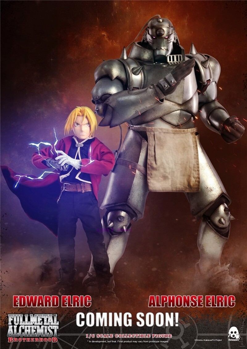 Juego de figuras Threezero 1/6 Fullmetal Alchemist Edward Alphonse Elric 250 mm 368 mm