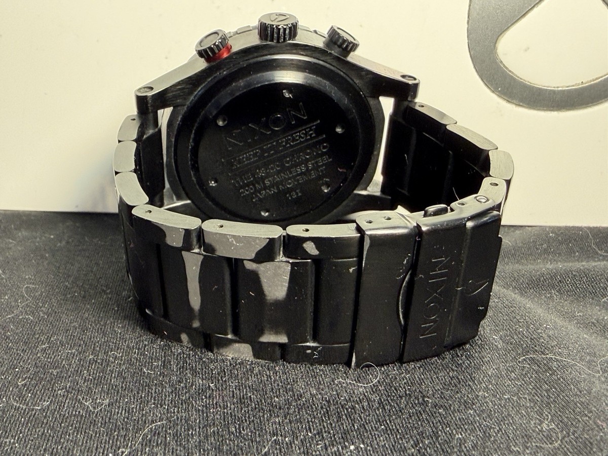 Nixon 48-20 CHRONO Chrono Watch Black | eBay