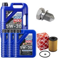 MotoröL Filter Set 5W-30 Liqui Moly 8 Liter + Schraube FüR VW Multivan VI 2.0