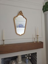 Vintage Deknudt Mirror Gold Antique Finish Frame 65cm x 36cm