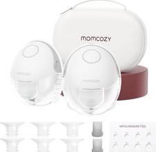 Momcozy Mobile Style Hands-Free Double Electric Breast Pump, Pink