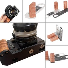 For Nikon F2 Handmade Wooden handle Grip L Plate Alloy Base